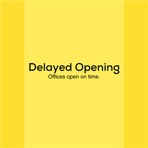 Infographic highlighting a Delayed Opening status as detailed in the text.